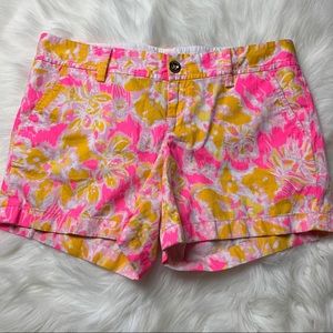 Lilly Pulitzer | Orange Pink Callahan Shorts 8